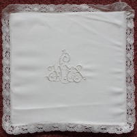White Embroidered Chalice Pall